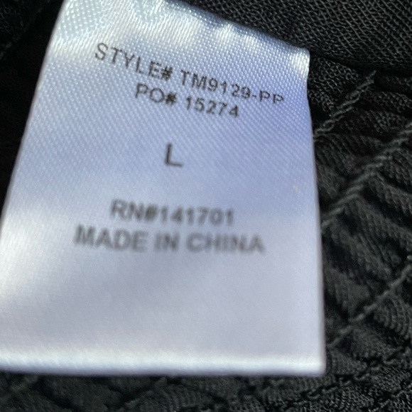 Perfectly Priscilla L dolman sleeve Black Blouse with Ruching - Picture 8 of 8